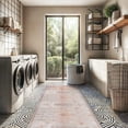 thumbnail image 4 of Beverly Rug Machine Washable Easy Cleaning Indoor Non-Slip Rugs Pink / Cream 2'2"x7', 4 of 9