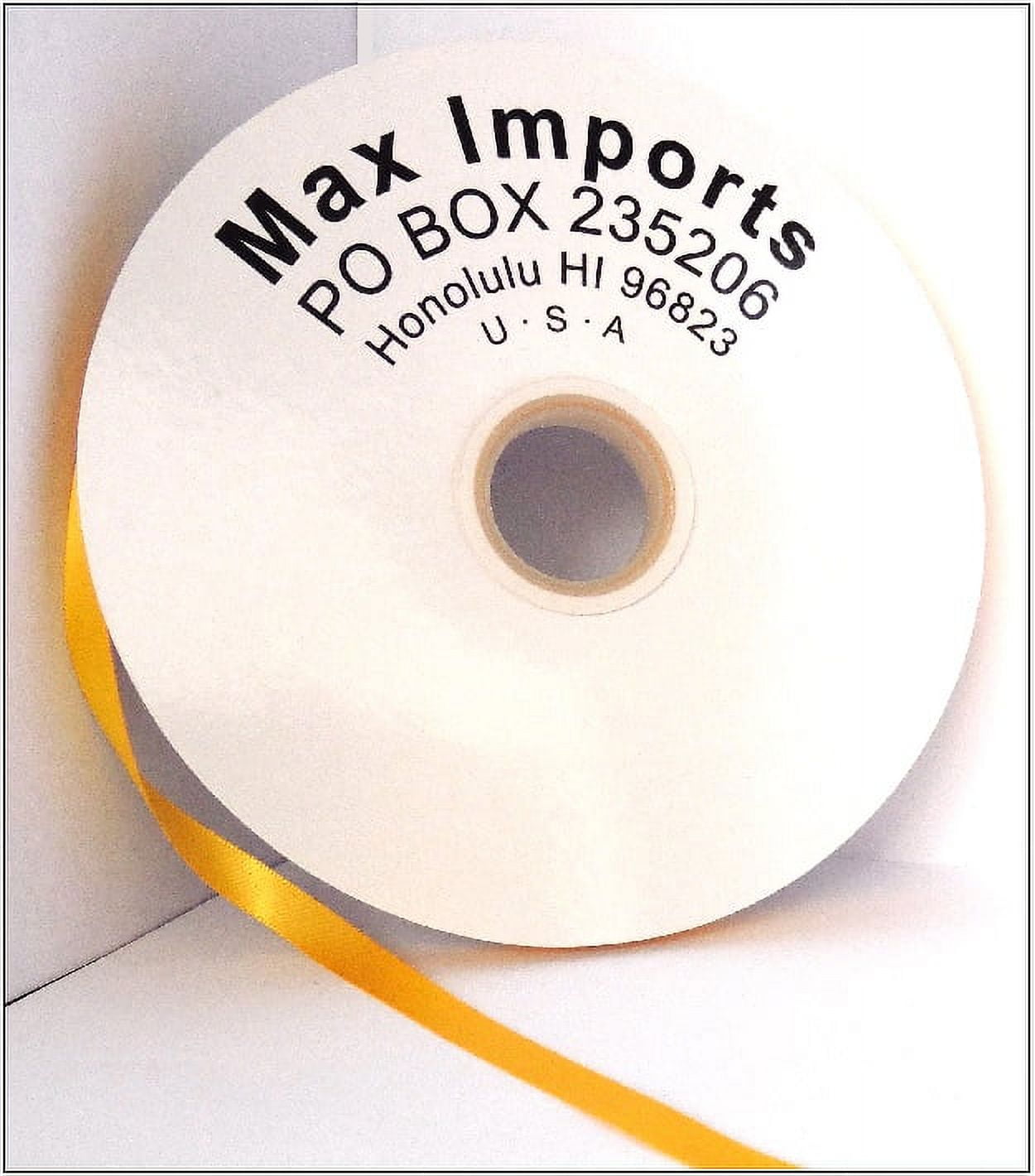 Maxport Corporation 3/8"Satin Yellow Gold Ribbon, 100 Yd.
