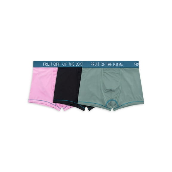 Fruit of the Loom Men's Getaway Collection Trunk Boxer Briefs, 3-Pack