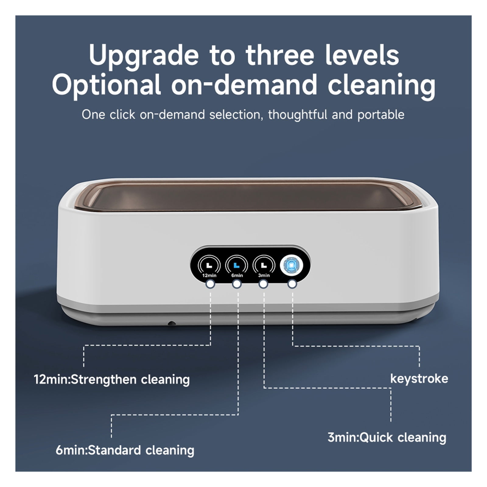 Ultrasonic Cleaner Machine Eyeglass 650ml Mini High-frequency Vibration Cleaning For Glasses Jewelry Denture Pacifier