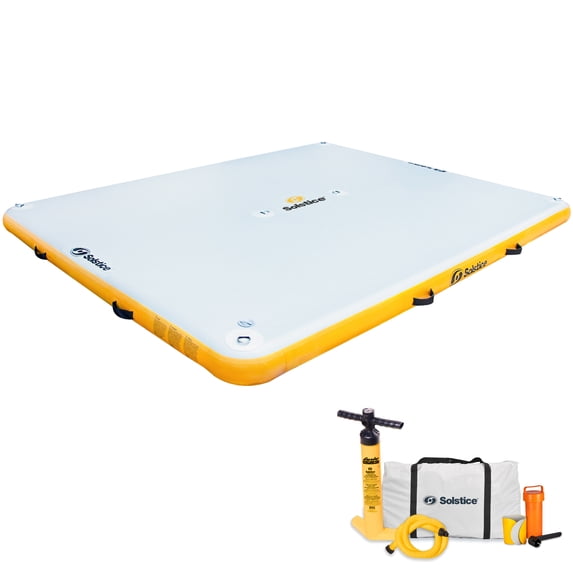 Open Box Solstice 10' x 10' Inflatable Dock Rafting Platform w/Pump & Bag