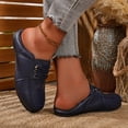 thumbnail image 5 of Rokment Women's Oxfords Dress Walking Shoes Vintage Casual Leather Lace up Flat Comfortable Soft Sole Slip on Fashion Sneakers Blue Size 6.5, 5 of 8