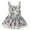 Blue, variant on EnJoCho toddler Party Dress Baby Girls Backless Lacing Floral Print Romper Dress Sundress Children Cute Girls Stylish Birthday Dresses Summer Casual Mesh Dress