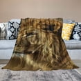 thumbnail image 2 of PIKWEEK Lion Blanket Comfort Warmth Blanket for Couch Bed Chair Office Sofa, 2 of 6