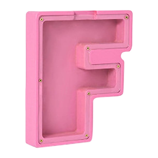 Hucha de madera personalizada para niños | Hucha con nombre y letras (26 letras del alfabeto) | Hucha educativa para niños y niñas | Decoración para dormitorio y sala de estar