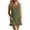Army Green, variant on Ahabrexf Beach Cover-Up Dress for Women, Lightweight Rayon Blend, Solid Color, Round Neck, Flowy Silhouette, UPF 15 Sun Protection