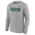 thumbnail image 2 of Men's Fanatics  Heather Gray Philadelphia Eagles Super Bowl LIX Roster Long Sleeve T-Shirt, 2 of 3