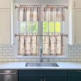 thumbnail image 3 of Kitchen Curtains 24 Inch Short - 3 Panel Set with Cute Cat Paw Pattern, Rod Pocket Window Curtain, 100% Polyester for Pet Lovers Farmhouse, Cafe, Kitchen, Bedroom, Easy Wash, 3 of 6