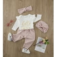 thumbnail image 4 of BULLPIANO Infant Baby Girl Romper Pants Headband Hat Clothes Outfit Set 12-18 Months, 4 of 16