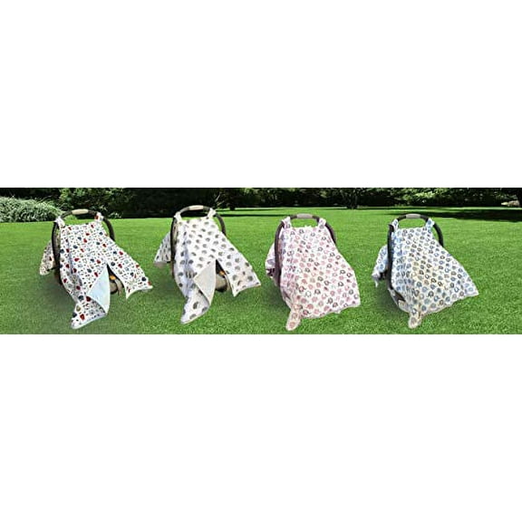 Vera Dizzy 100% Cotton Baby Car Seat Cover (Light