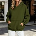 thumbnail image 2 of Cmfcve Women Oversized Hoodies Fall Drop Shoulder Daily Sweatshirts Casual Lounge Winter Pullover Tops with Kangaroo Pocket, 2 of 7