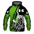 thumbnail image 4 of Kawasaki Racing Hooded Sweatshirt, 3D Graphic Print Hoodie, Unisex-sebneei, 4 of 4