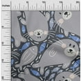 thumbnail image 2 of oneOone Polyester Spandex Gray Fabric Kawai Sewing Material Print Fabric By The Yard 56 Inch Wide-KB, 2 of 5