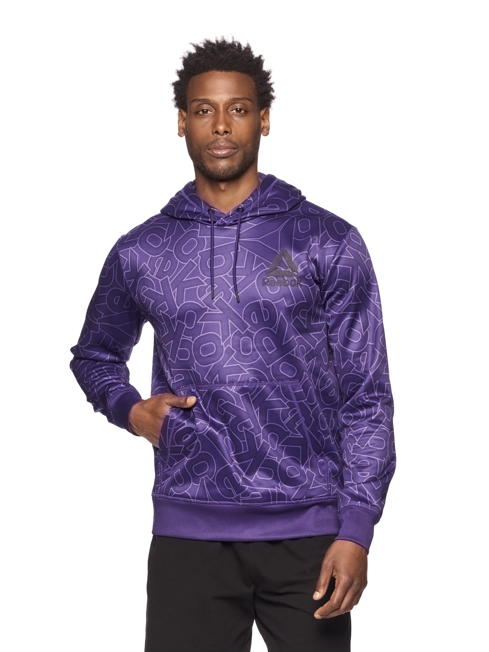 Reebok Mens and Big Mens All Over Print Hoodie up to Sizes 3XL Walmart