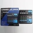 thumbnail image 2 of HaoHox Professional Audio Mixer, Sound Board Mixing Console with 5 Channel Digital USB Bluetooth Echo Delay Effect, Input 48V Phantom Power Stereo DJ Mixers for Recording, Live Streaming, Podcasting, 2 of 7