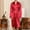 Wine, variant on JNGSA Men's Solid Color Stain Pajamas Casual Long Sleeves Lace-up Robes with Pocket Long Pajama Soft Home Bathrobes Wine L