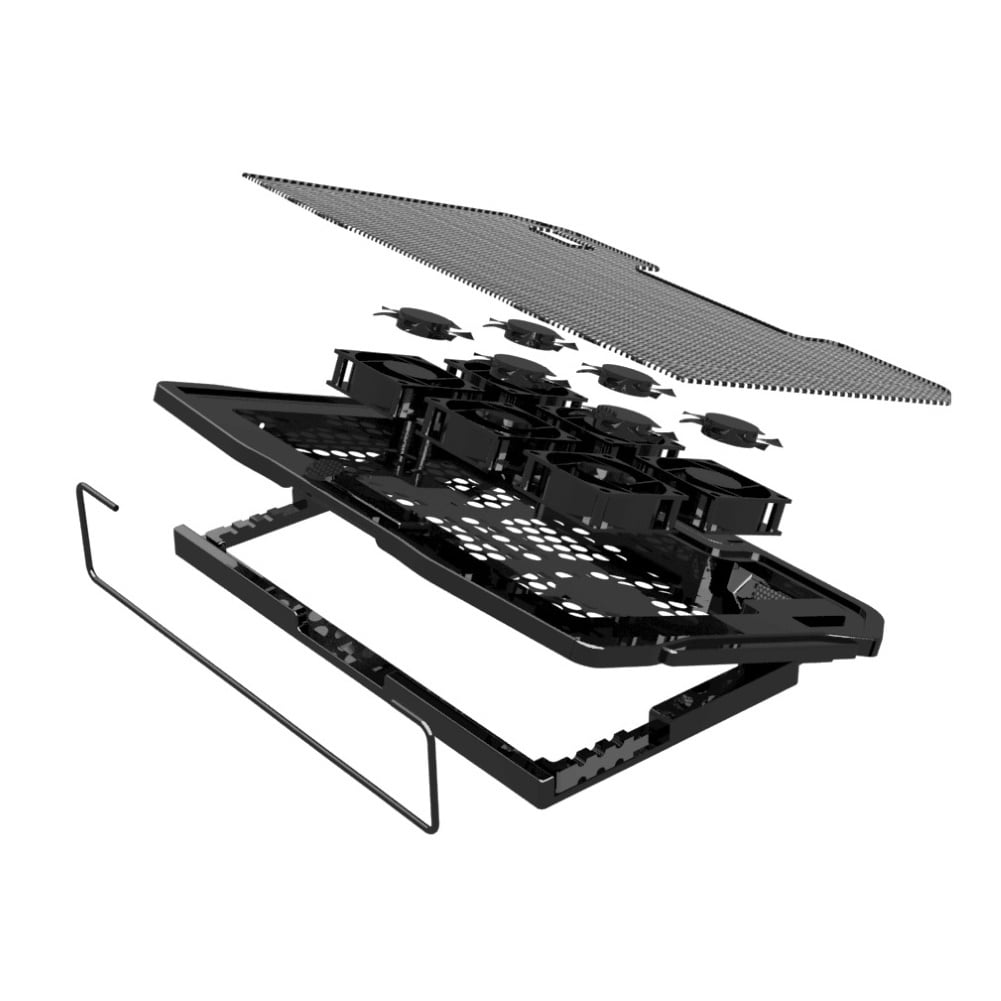 Naierhg 2 USB Ports Six Cooling Fans Laptop Cooler Pad Notebook Stand for 14/15.6Inch