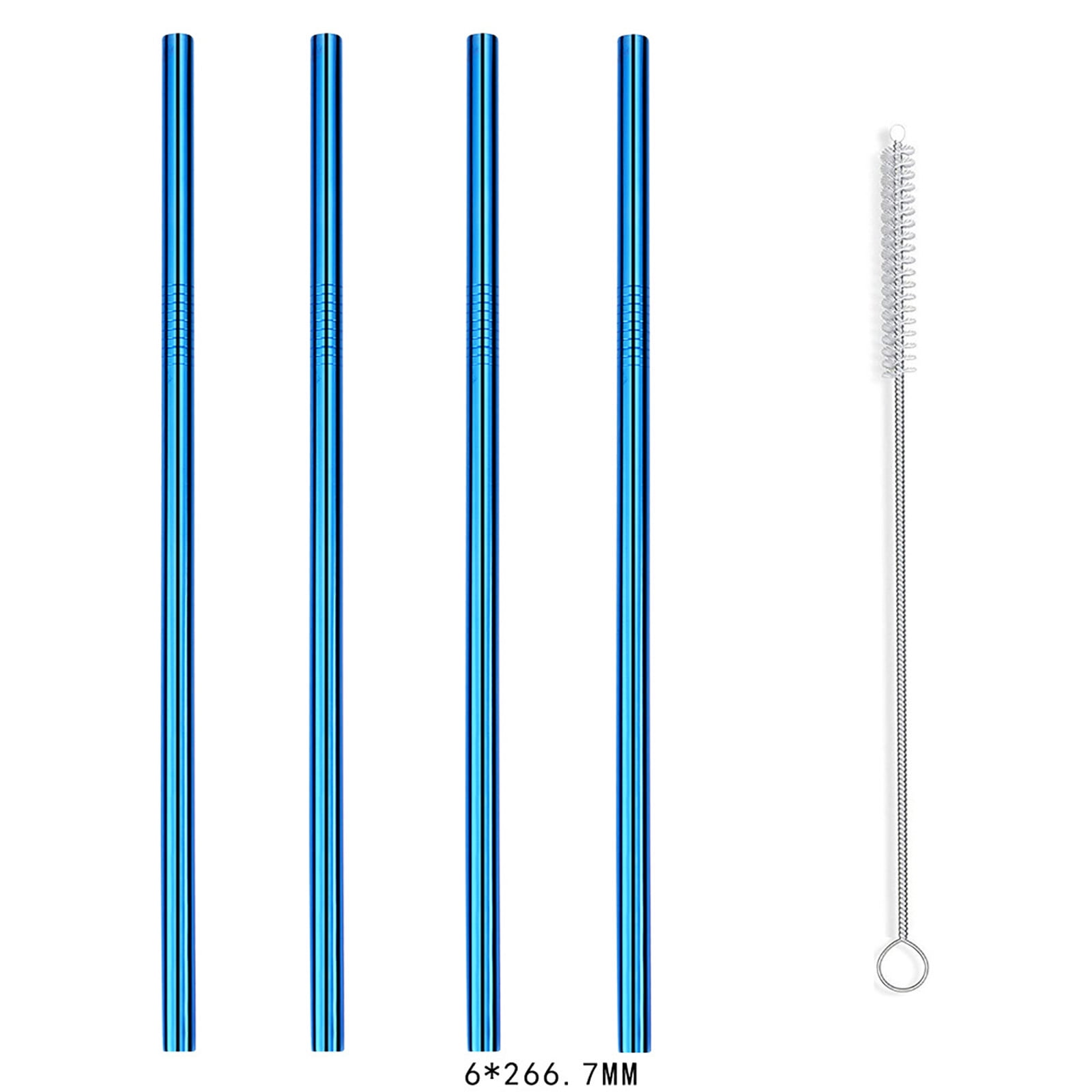 Ezprogear 8 mm Wide Straws (0.31 inch) Metal Stainless Steel Reusable  Drinking Wide Straws for Smoothies and Milkshake with Tips and Canvas Bag  (4M+4MB+4S) 