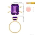 thumbnail image 5 of ANGARA Natural 6.5 ct Amethyst Criss-Cross Split Shank Cocktail Ring in 14K Yellow Gold for Women (Size-14x10mm) | February Birthstone, Anniversary, Jewelry Gift for Women | Natural Amethyst Ring, 5 of 9