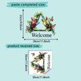 thumbnail image 3 of Adhesivos de pared con acuarela, diseño de loro, bienvenida, hojas tropicales, 3 of 3