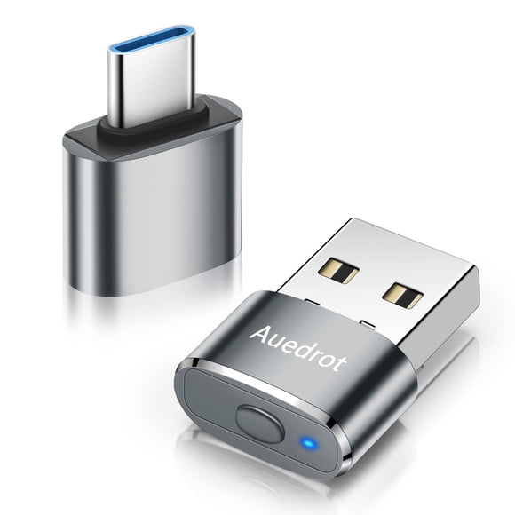 Mouse Jiggler AUEDROT Metal USB Mouse Mouse Mouse Mouse, gris con adaptador