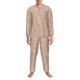 thumbnail image 3 of Balery Beige Sparkling Glitter Pijama para Hombre de Dos Piezas con Manga Larga, Conjunto de Dormir y Descanso Suave con Bolsillos-X-Large, 3 of 7