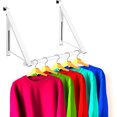 thumbnail image 4 of Hold N’ Storage Collapsible Double Over the Door Hook & Clothes Drying Rack, White, 4 of 9