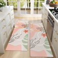 thumbnail image 4 of Kitchen Rugs Sets Of 2,Orange Boho Plant Pattern Anti Fatigue Kitchen Mat Rugs Non Slip Washable,Decorative Kitchen Floor Mats for Kitchen,Sink,Laundry,17"X47", 4 of 5