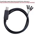 thumbnail image 2 of DTECH 3ft 3.3V USB to TTL Serial Adapter Debug Cable TX RX Signal 4 Pin Female Socket PL2303 Prolific Chip Windows 10 8, 2 of 5