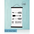 thumbnail image 2 of Black Wood Canvas Sign Wall Hanging, Be Brave Woodland Nursery Wall Art 15x26-Inch, 2 of 4