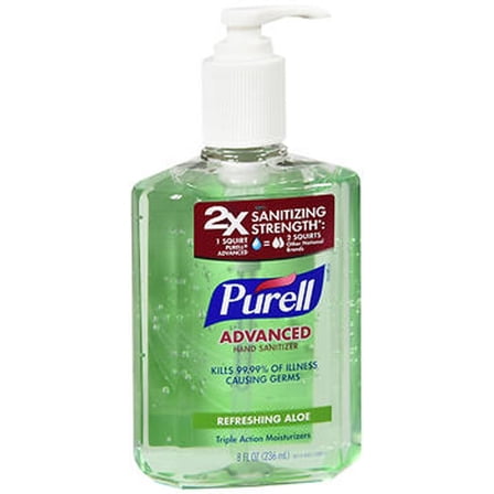 Purell Instant Hand Sanitizer with Pump - Aloe, 8 Ounce