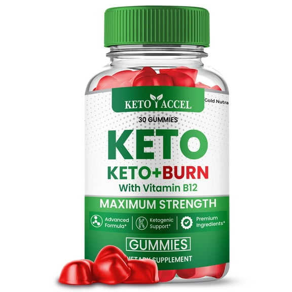 (1 Pack) Keto Accel Keto Burn Gummies, Keto Accel with Apple Cider Vinegar, Max Strength Supplement for Men and Women