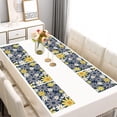thumbnail image 2 of Navy Daisy Flower Pattern Summer Placemats Table Placemats Set Of 6-Linen Kitchen Washable Placemats Table Mats 11.8"x17.7" Non-Slip Heat Resistant, 2 of 5