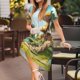 thumbnail image 3 of Easygdp Cartoon Mushroom House para Vestido Transpirable de Mujer, Vestido Suelto de Manga Corta con Pliegues y Bolsillos para el Verano, 3 of 6