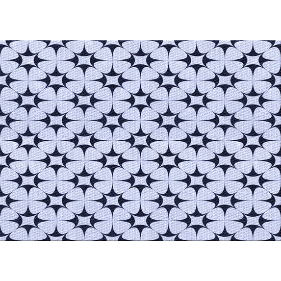 Ahgly Company Indoor Rectangle Patterned Lavender Blue Area Rugs, 2' x 5'