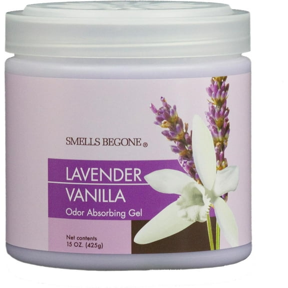 SMELLS BEGONE 15oz Odor Absorber Gel - Air Freshener & Odor Control - Lavender Vanilla