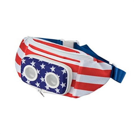 the #1 american flag fannypack with speakers. bluetooth fanny pack for parties/festivals/raves/beach/boats. rechargeable, works with iphone & android. #1 bachelor party gift (2019 (Best Work Sneakers 2019)