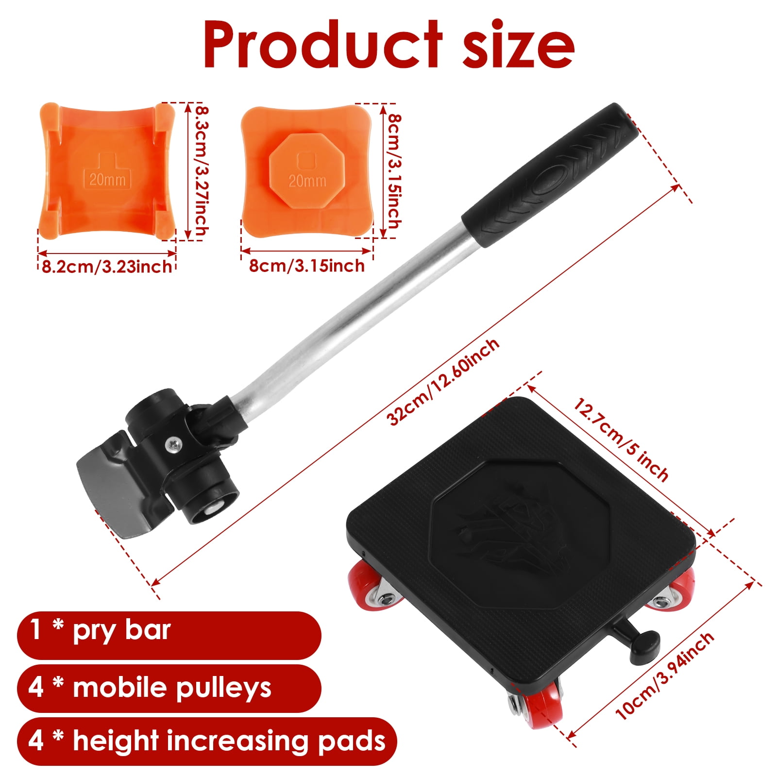 FUYGRCJ  Furniture Mover Tool Set 880LB Heavy Duty Furniture Lifter Labor-Saving Appliance Mover Sliders Easy Safe Large Furnitur