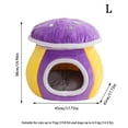 thumbnail image 2 of Cama for gatos con forma de seta, cueva acogedora de felpa con cojín extraíble, casa cubierta for mascotas for gatos y perros pequeños, 2 of 6