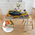 thumbnail image 2 of WYYP Bird Flower Pattern Art Nouveau Fashion Square Tablecloth Waterproof Resistant Fabric 100% Polyester Fiber 36*36, 2 of 8