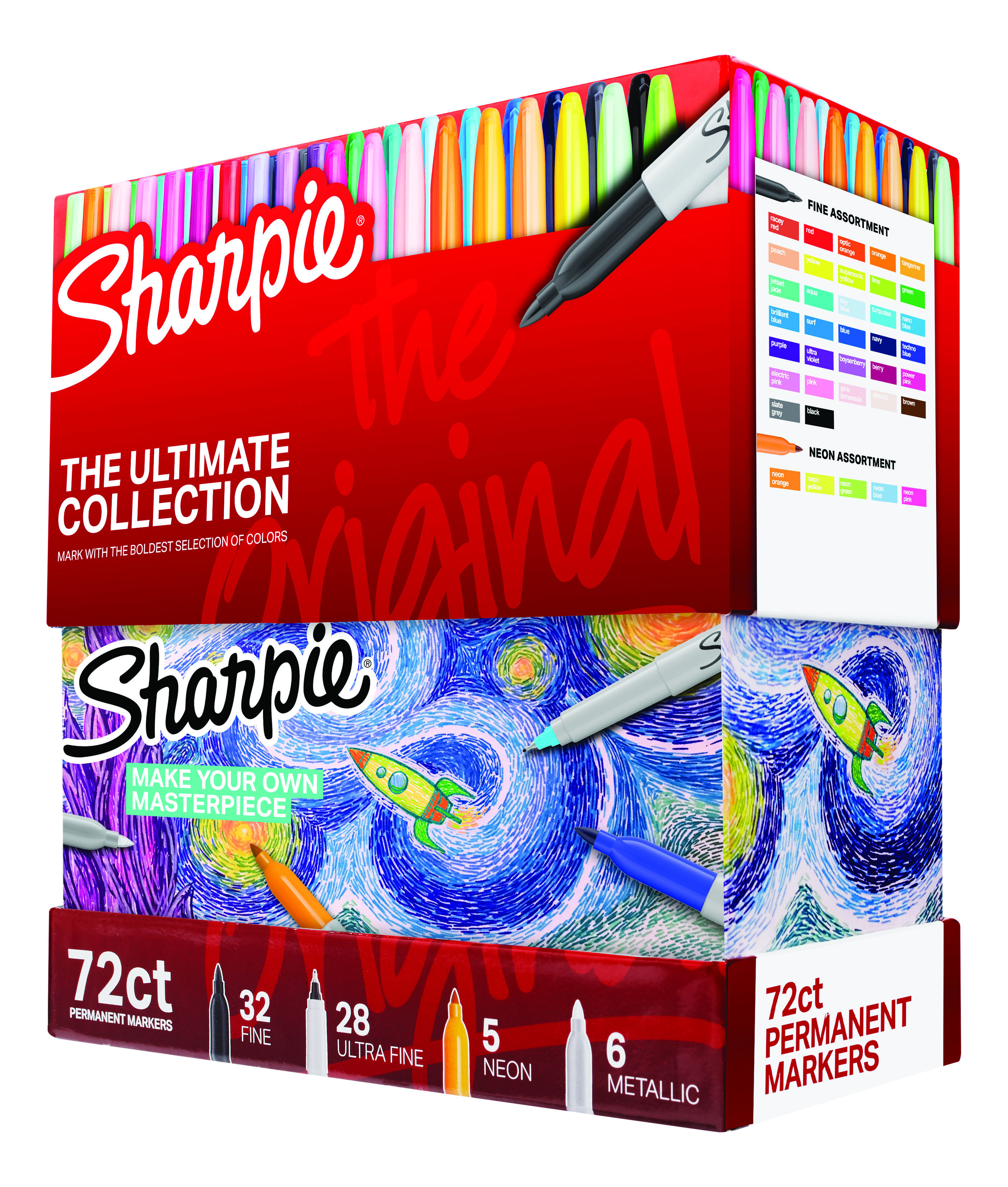 Sharpie Ultimate Pack Markers 72/Pkg-Original, Assorted Colors & Tips - image 3 of 6