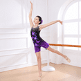 thumbnail image 4 of Aideaone Girls 2 Pack Gymnastics Leotards with Matching Scrunchies Sparkly Biketards 4-10Y, 4 of 7