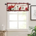 thumbnail image 3 of Christmas Kitchen Valances for Windows 60x18 Inch Kitchen Curtains Valances Rod Pocket Xmas Birds Berry Botanical Plaid Bathroom Window Valances for Window Treatment Decor, 3 of 6