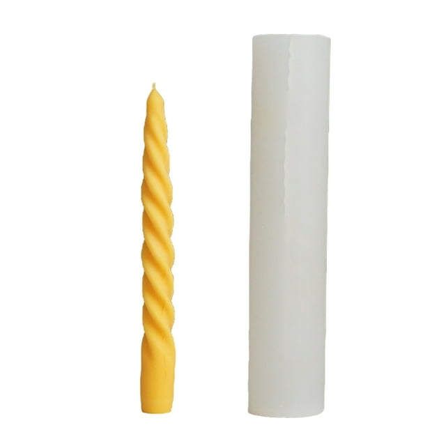 Techinal 3D Twist Rod Shape Silicone Mold for Plaster Candle Making Baking Chocolate Cake Dessert Pastry Mousse Mould