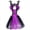 Purple, variant on IBTOM CASTLE Kids Girls Witch Costume Handmade Knitted Tulle Dress with Horns Headband Halloween Carnival Cosplay Dress up Outfits 2-3 Years Purple