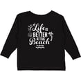 thumbnail image 3 of Inktastic Life is Better at The Beach with Sunshine Seashell and Palm Trees Boys or Girls Long Sleeve Toddler T-Shirt, 3 of 5