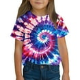 thumbnail image 5 of Besolor Boys Girls Summer Tops Kids Casual Tie-Dye Round Neck Short Sleeve T-Shirts Children's Blouse 3-14 Years, 5 of 9