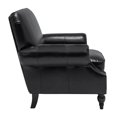 thumbnail image 5 of BARNUT Accent Chair,Armchair with Comfy Upholstered,Living Room Chair with Arms and Wood Legs,Set of 1,PU Leather in Black, 5 of 5