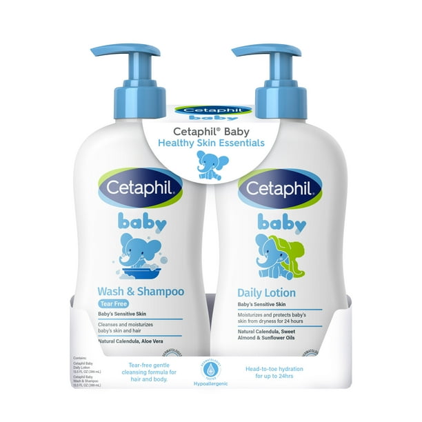 Cetaphil Gentle Baby Bath Essentials Kit for Newborns, Includes