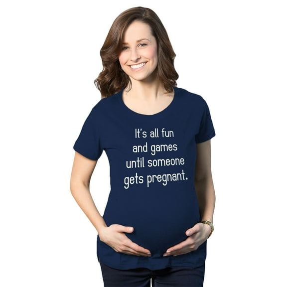 Maternity Fun and Games Pregnancy T Shirt Cute Novelty Tee